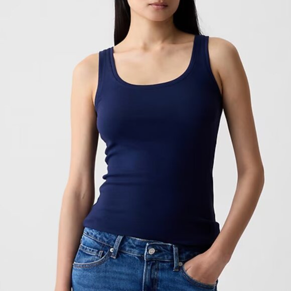 NWT Gap Modern Tank Top Navy Blue Womens size Small Tall - Picture 1 of 11